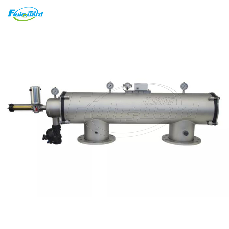 Horizontal self cleaning filter Self cleaning filter with suction nozzle