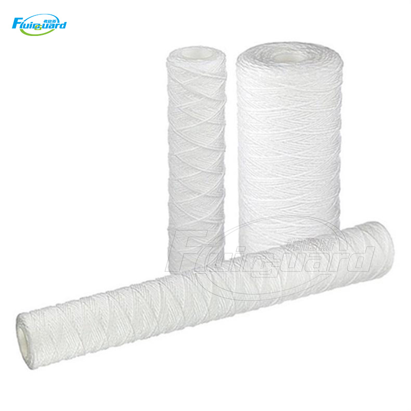 String Wound Filter Cartridge 10' 20' 40' PP Yarn Winding line water filter cartridge 0.5 micron for Water Filtration