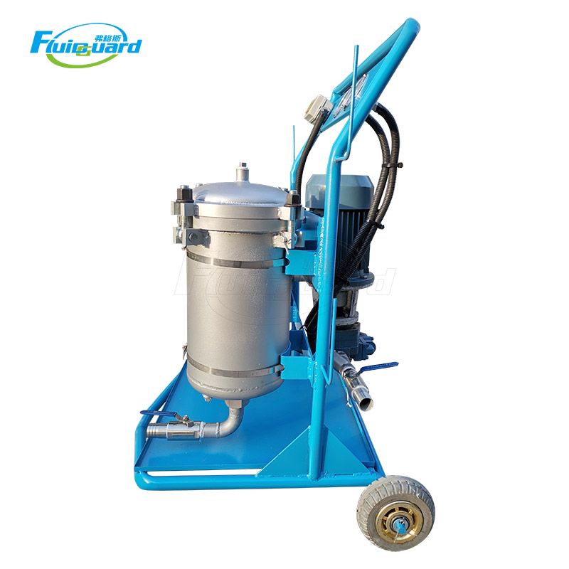 Double-pipe oil filter machine for new oil