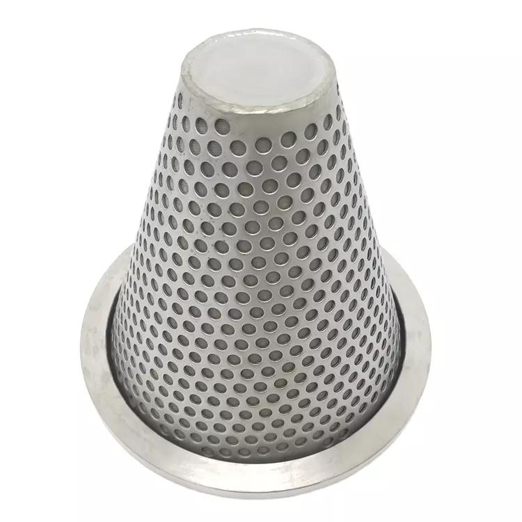 Weave Wire Mesh Filter Cone with Perforated Metal Sheet Support