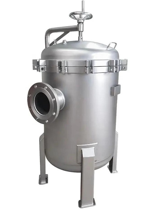 Single bag filter housing food level for beverage