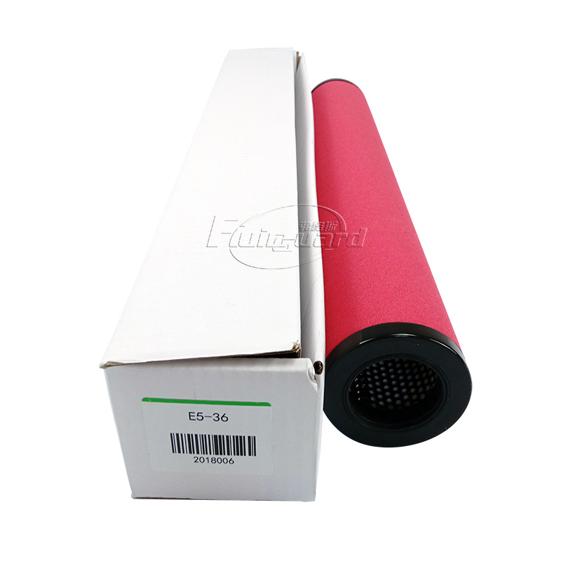 High Precision Fiberglass Line Filter E5-36 Compressed Air Filter 